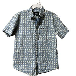 Brixton Shirt Mens Small Cadet Short Sleeve Button Up Casual Geometric Camp